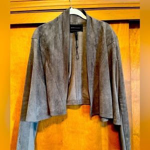 BCBG cropped suede jacket